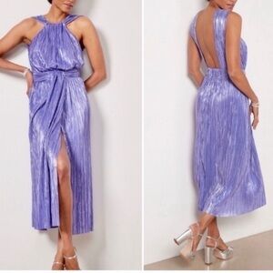 Elegant Purple Sleeveless Dress